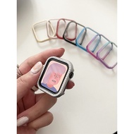 Glass + Cover Diamond Bumper Protective Case for iWatch Cover Series 6 SE 5 4 3 2 1 38MM 42MM For Iwatch 40mm 44mm