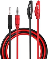 CAT III 18AWG Test Leads with Insulated Alligator Clips, 4mm Banana Plug to Alligator Clips Electric