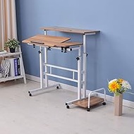 Adjustable Height Laptop Desk, Sit And Stand Mobile, Tiltable Notebook Tray,Ergonomic Design, Excellent Lectern For Classrooms, Offices, And Home!(Color:E)