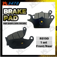 RS150 disc brake pad front & rear PAD BREK MOTOSIKAL for Honda RS150/ W110/ RFS 150i brake pad RS150
