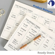 B5 DIY undated Planner 2026 Weekly & monthly 25x18x0.5cm 60 sheets Office & School Memo pad Time Man