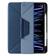 JTLEGEND iPad Pro 11/ Air 10.9吋筆槽皮套-藍 PR10.9折紋槽扣藍