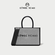 กระเป๋าสะพายข้างหนังวัวพรีเมี่ยมสำหรับผู้หญิง CYWE กระเป๋าถือแบบลำลอง ทรงสี่เหลี่ยม สไตล์ยุโรป ฤดูใบ