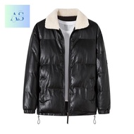 Men's Jacket/Fur Collar Leather Jacket Winter Jacket