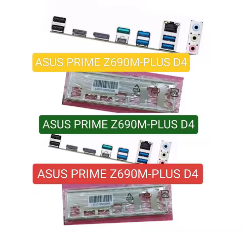 Stainless Steel IO Shield Back Plate for ASUS PRIME Z690M-PLUS D4 - I/O Blende Bracket Protection Ac