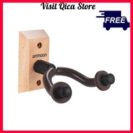 ammoon GH-01 Guitar Hanger Wooden Wall Mount Hook Holder Keeper for Electric Acoustic Guitars Bass U