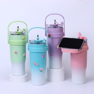 Thermos Cup 1200ml Thermos Bottle With 304 Stainless Steel Straw Keeps Heat 8-12 H