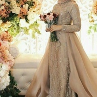 gaun pengantin muslimah modern dress