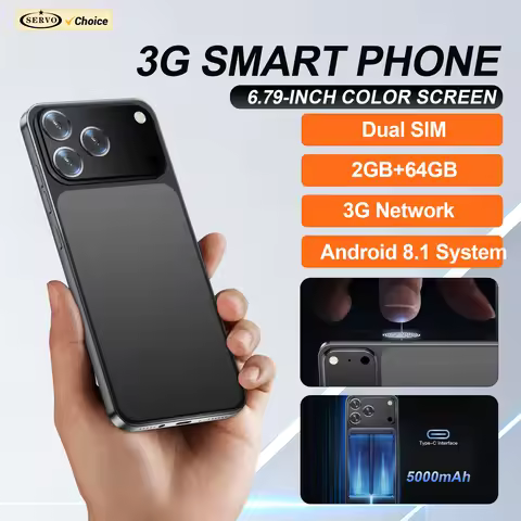 2026 SERVO 6.79" Screen Smartphone 3G WCDMA 64GB ROM Fingerprint Unlock Google Play WiFi 2 SIM Large