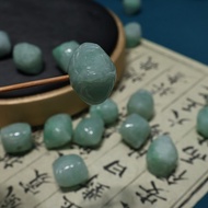 Natural Jadeite Coin Square Beads Barrel Beads Loose Beads with Beads Wenwan Accessories Accessories