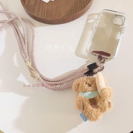 ins Cute Baguette Little Brown Bear Doll Pendant Girl Keychain Bag Decoration Versatile