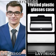 LAYOR1GG Glasses Storage Box, Transparent Ultralight Glasses , Plastic Frosted Eyeglass