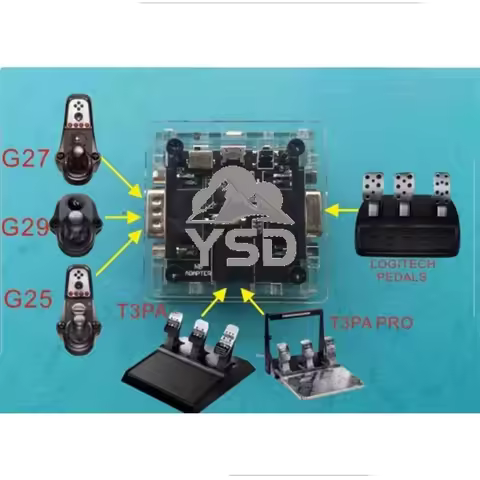 Sim Racing Game Pedal Gear Shifter MOD Adapter | Converter for Logitech G25/G27/G29 & Thrustmaster T