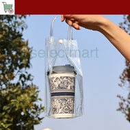 SM Milk Tea PVC Handbag Transparent Plastic Thickened Waterproof Water Cup Packaging Bag