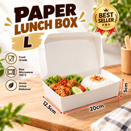 Paper Lunch Box IVORY L | Paper Lunch Box L White contents 50