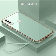 Casing OPPO A31 Case Lanyard Plating Cover Soft TPU Phone Case OPPO A31 2020