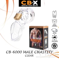 CB-X CB-6000 3.25 Inch Male Chastity Device Clear (New Packaging) (CB-X Authorized Dealer)