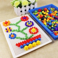 Mushroom Nail Kit Puzzle Toys 3D Mosaic Picture Puzzle 296pcs Kids Children Birthday Gifts brinquedo