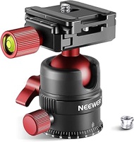 NEEWER Tripod Head, 360° Rotating Panoramic Ball Head with 1/4” Quick Shoe Plate for Tripod Monopod 