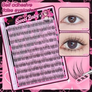 Glue Free False Eyelash - Self Adhesive Upper Eyelash - Thick Fluffy Curl Up Eyelashes - Natural Bla