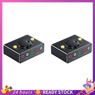 【HOT SALE】 2pcs 3.5mm to  Audio Switcher Bidrectional Switcher 1 in 2 Out or 2 in 1 Out Dual  to 3.5