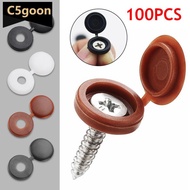 C5GOON 100Pcs Nuts Cover Bolts Fold Snap Protective Cap For Wall Furniture Plastic Screw Cap Decorat