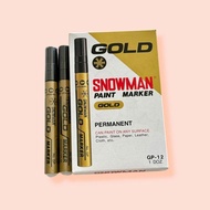 Gold Snowman Marker