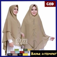 (Terlaris) KHIMAR 2 LAYER ASYAIBANA SWAROVSKI CERRUTY Hijab Payet Khimar Warna Hitam Terbaru Murah J