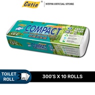 Cutie Compact 3-Ply Toilet Rolls (GREEN) (10Rolls)