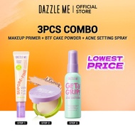 [Primer MakeUp Set Deals] DAZZLE ME 3PCS COMBO Primer + BTF Two Way Cake Powder + Setting Spray Acne