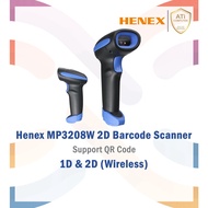 (Barcode Scanner) Henex MP3208W Wireless Barcode Scanner (1D & 2D) (Wireless) (QR Code Scan)