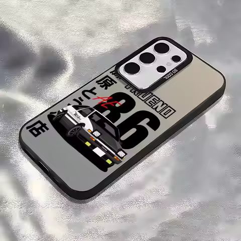 Anime I-Initial D AE86 Phone Case For Samsung Galaxy S25 S24 S23 S22 S21 Ultra Plus 5G Shiny TPU Sho