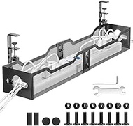 Cable Duct Desk, 64 cm/25 in, Tool-free Assembly, Black Cable Management Desk, Cable Management Syst