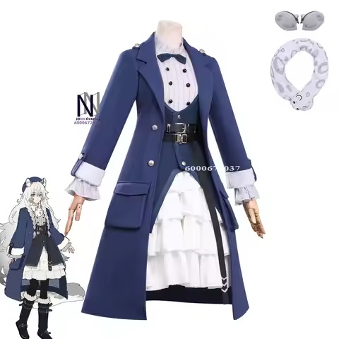 Hot Game Arknights Cosplay Pramanix Costume Anime Enya Role Playing Daily Clothes Blue Uniform Outfi
