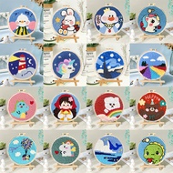 Russian Stamp Stamp Embroidery diy Material Package Stamp Stamp Xiudu Embroidery Handmade Wool Embro