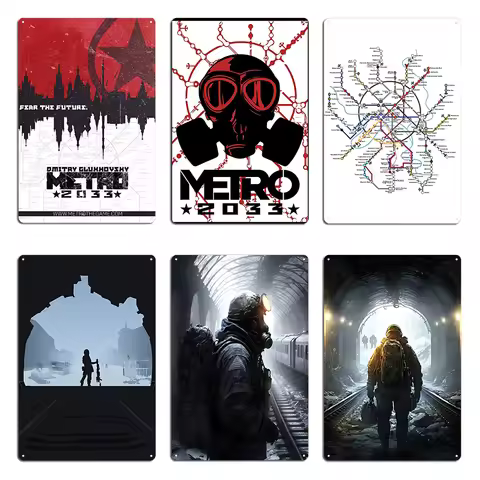 Metro 2033 Metal Signs Customize Poster Club Bar Club Metro Spartan Motto Exodus Tin sign Posters