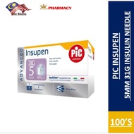 PIC INSUPEN 5MM 31G INSULIN NEEDLE 100'S
