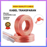 Transparent Cable 2 x30 2x50 2x80 2x120 30Y (20M) Stranded Per Roll 2line -/audio speaker cable