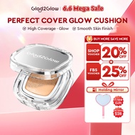 [6.6 EXCLUSIVE] Glad2Glow Perfect Glow Cover Cushion Foundation Full Coverage Glowing Finish Glass M