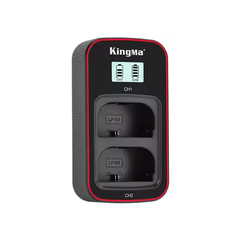 KingMa ​LP-E6NH LP-E6N LP-E6 Battery LCD USB Dual Charger for Canon EOS R5 R6 R 6D 7D 5D3 5D2 5D Mar