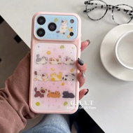 G.O.A.T Black background floral bunny casing Compatible for iPhone 17 pro max iPhone 17 16 15 pro ma
