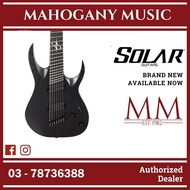 Solar A1.7BOP-FF Fanned Frets BLACK OPEN PORE MATTE Electric Guitar