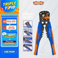 Wadfow 3 in 1 Automatic Wire Stripper Pliers Stripping, Cutting Crimping 10AWG~24AWG/0.2~6mm (WHT)