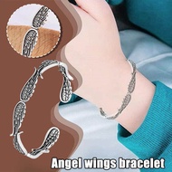 Bracelet Charm Bangle Gift Jewelry Wings Angel Feather