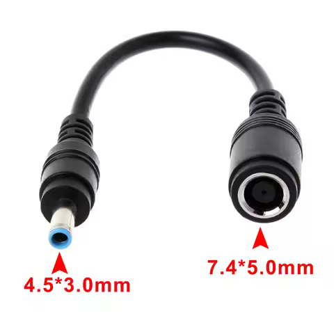 7.4 * 5.0 female to 4.5 * 3.0mm male, 7.4 to 4.5 suitable for HP Dell power adapter Conversion Line 