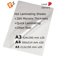 [Clearance Sale] A3 A4 A5 Quick Laminating Sheets Laminate sheet Hot press - A3/A4/A5 Combo Combi Pa