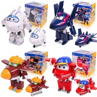 5นิ้ว Super Wings Action Figures Transforming Robot Jett Dizzy Donnie Deformation Airplane Animation Model Kids Toys Gifts