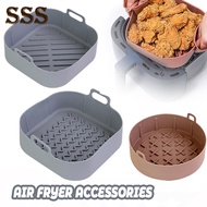 Sssfsfc Air Fryer Silicone Pot Food Safe Reusable Heat Resistant Oven Accessories