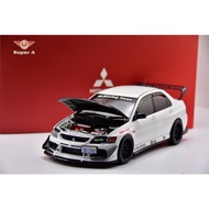 (( SG SELLER )) SUPER A 1/18 Fully Open JDM Modified Mitsubishi EVO9 MR FQ-360 Diecast Model White