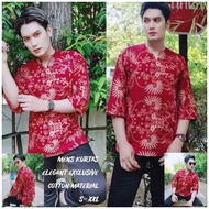 NEW DESIGN MENS BATIK KURTAS - KURTA LELAKI LENGAN PANJANG CORAK BATIK